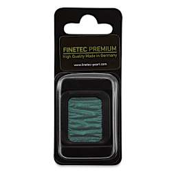 Finetec Premium Watercolor Pan - Green/Amethyst (Flip-Flop), In packaging.