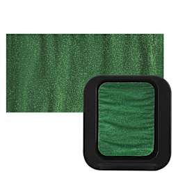 Finetec Premium Watercolor Pan - Neon Green pan and swatch