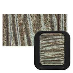 Finetec Premium Watercolor Pan - Golden Green/Pink (Flip-Flop) pan and swatch