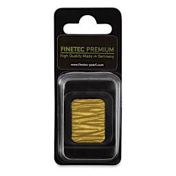 Finetec Premium Watercolor Pan - High Reflection Gold (Metallic), In packaging.