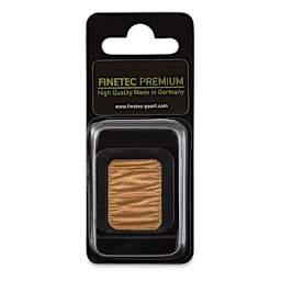 Finetec Premium Watercolor Pan - Pale Gold (Pearlescent), In packaging.
