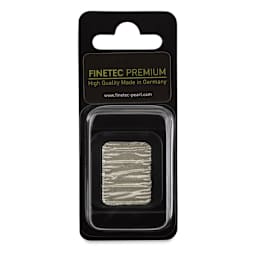 Finetec Premium Watercolor Pan - Real Silver (Metallic), In packaging.