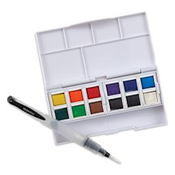 Derwent Watercolor Half Pan Paint - Set of 12, Assorted