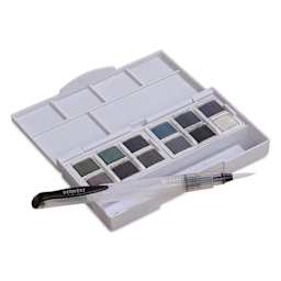 Derwent Tinted Charcoal Paint Pan Set - Set of 12, Assorted Colors