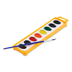 Three Little Twigs Premium Watercolor Pan Set - Set of 8, Assorted Colors (Pan pan with paint brush)