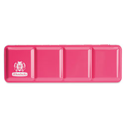 Schmincke Horadam Aquarell Watercolor Pans - front of the metal case for the Set of 15 Pretty Pink