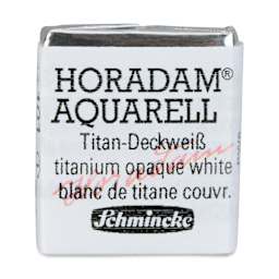 Schmincke Horadam Aquarell Artist Watercolor - Titanium Opaque White, Half Pan