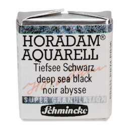 Schmincke Horadam Aquarell Watercolor - Deep Sea Black, Supergranulation, Half Pan