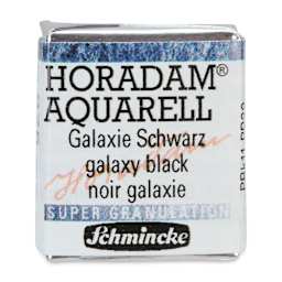 Schmincke Horadam Aquarell Artist Watercolor - Galaxy Black, Supergranulation, Half Pan