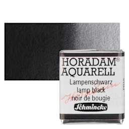 Schmincke Horadam Aquarell Watercolor - Lamp Black, Half Pan and swatch