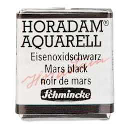 Schmincke Horadam Aquarell Watercolor - Mars Black, Half Pan
