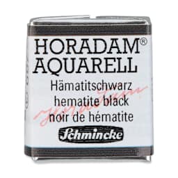 Schmincke Horadam Aquarell Watercolor - Hematite Black, Half Pan