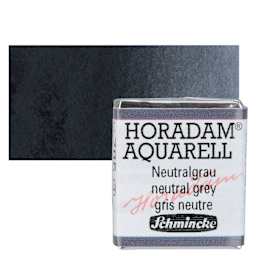 Schmincke Horadam Aquarell Watercolor - Neutral Grey, Half Pan and swatch