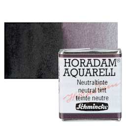 Schmincke Horadam Aquarell Watercolor - Neutral Tint, Half Pan and swatch