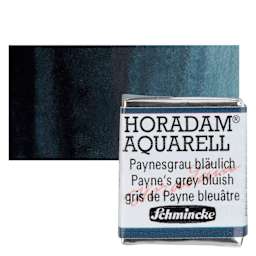 Schmincke Horadam Aquarell Watercolor - Payne‘s Grey Bluish, Half Pan and swatch