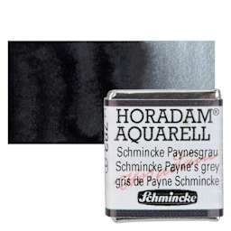 Schmincke Horadam Aquarell Watercolor - Schmincke Payne's Grey, Half Pan and swatch