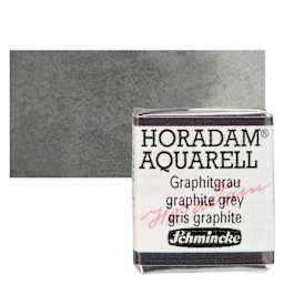 Schmincke Horadam Aquarell Watercolor - Graphite Grey, Half Pan and swatch