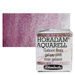 Schmincke Horadam Aquarell Artist Watercolor - Galaxy Pink, Supergranulation, Half Pan and swatch