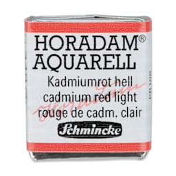 Schmincke Horadam Aquarell Artist Watercolor - Cadmium Red Light, Half Pan