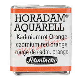 Schmincke Horadam Aquarell Watercolor - Cadmium Red Orange, Half Pan