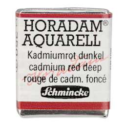 Schmincke Horadam Aquarell Watercolor - Cadmium Red Deep, Half Pan