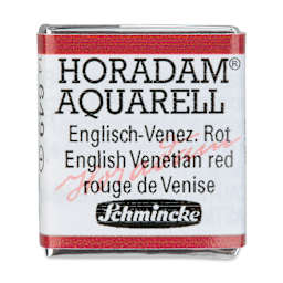 Schmincke Horadam Aquarell Artist Watercolor - English Venetian Red, Half Pan
