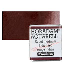 Schmincke Horadam Aquarell Watercolor - Indian Red, Half Pan and swatch