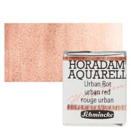 Schmincke Horadam Aquarell Watercolor - Urban Red, Supergranulation, Half Pan and swatch