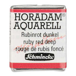 Schmincke Horadam Aquarell Watercolor - Ruby Red Deep, Half Pan