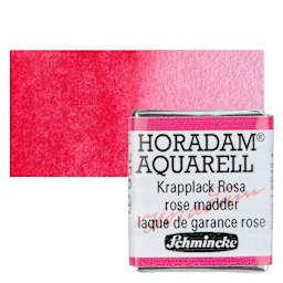 Schmincke Horadam Aquarell Watercolor - Rose Madder, Half Pan and swatch