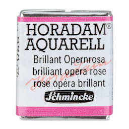 Schmincke Horadam Aquarell Watercolor - Brilliant Opera Rose, Half Pan