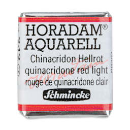 Schmincke Horadam Aquarell Artist Watercolor - Quinacridone Red Light, Half Pan