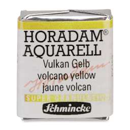 Schmincke Horadam Aquarell Artist Watercolor - Volcano Yellow, Supergranulation, Half Pan