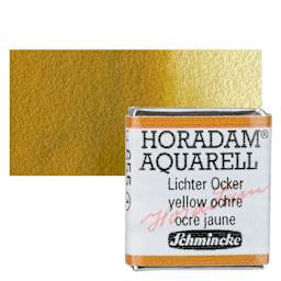 Schmincke Horadam Aquarell Watercolor - Yellow Ochre, Half Pan and swatch