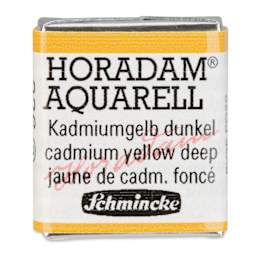 Schmincke Horadam Aquarell Watercolor - Cadmium Yellow Deep, Half Pan