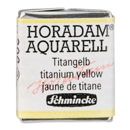 Schmincke Horadam Aquarell Watercolor - Titanium Yellow, Half Pan