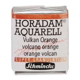Schmincke Horadam Aquarell Artist Watercolor - Volcano Orange, Supergranulation, Half Pan