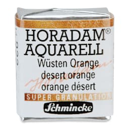 Schmincke Horadam Aquarell Artist Watercolor - Desert Orange, Supergranulation, Half Pan