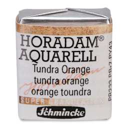 Schmincke Horadam Aquarell Artist Watercolor - Tundra Orange, Supergranulation, Half Pan