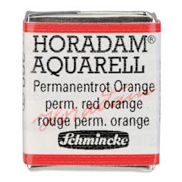 Schmincke Horadam Aquarell Watercolor - Permanent Red Orange, Half Pan