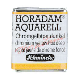 Schmincke Horadam Aquarell Artist Watercolor - Chromium Yellow Hue Deep, Half Pan