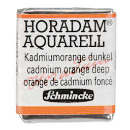 Schmincke Horadam Aquarell Watercolor - Cadmium Orange Deep, Half Pan