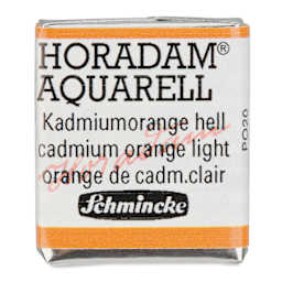 Schmincke Horadam Aquarell Watercolor - Cadmium Orange Light, Half Pan