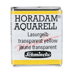 Schmincke Horadam Aquarell Artist Watercolor - Transparent Yellow, Half Pan