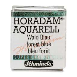 Schmincke Horadam Aquarell Artist Watercolor - Forest Blue, Supergranulation, Half Pan