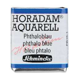 Schmincke Horadam Aquarell Artist Watercolor - Phthalo Blue, Half Pan