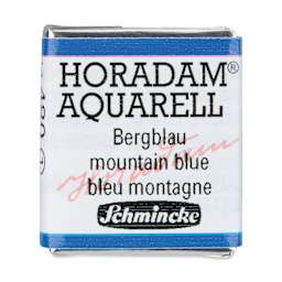 Schmincke Horadam Aquarell Watercolor - Mountain Blue, Half Pan
