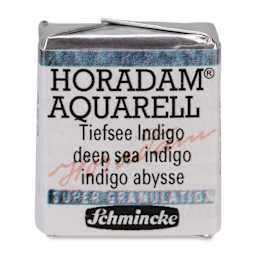 Schmincke Horadam Aquarell Watercolor - Deep Sea Indigo, Supergranulation, Half Pan