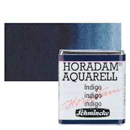 Schmincke Horadam Aquarell Watercolor - Indigo, Half Pan and swatch
