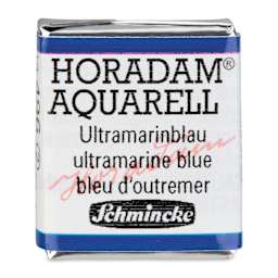 Schmincke Horadam Aquarell Watercolor - Ultramarine Blue, Half Pan